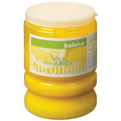 Bolsius Aromatic Citronella abweisende Duftkerze gegen Mücken, aus Kunststoff, zitronengelb 65 x 86 mm