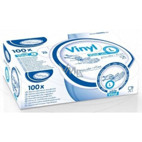 Wimex Hygienic Einweghandschuhe aus puderfreiem Vinyl, Größe L, Schachtel mit 100 Stück