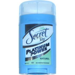 Secret Key Platinum Power Naturel Antitranspirant Deo-Stick für Frauen 40 ml
