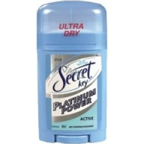 Secret Key Platinum Power Active Antitranspirant Deo-Stick für Frauen 40 ml