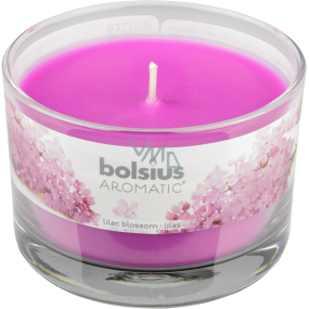 Duftkerze Bolsius Aromatic Lilac Blossom in Glas 90 x 65 mm 247 g Brenndauer ca. 30 Stunden