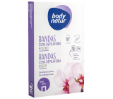 Body Natur Sweet Mandel Epilation Wax Gesichtsbänder für empfindliche Haut 12 Stück + Epilation Servietten 2 Stück