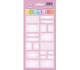 Arch Haushaltsaufkleber Pastell Set Pink 12 Etiketten