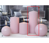 Lima Eis Pastell Kerze rosa Zylinder 80 x 200 mm 1 Stück
