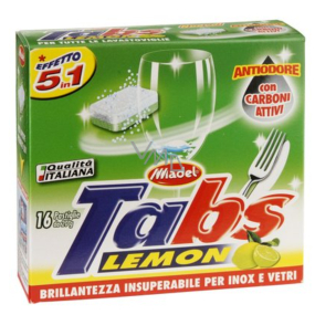 Tabs Lavastoviglie Lemon 5in1 multifunktionale Spülmaschinentabletten 16 Stück