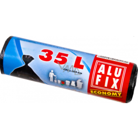 Alufix Economy Müllsäcke schwarz, 8 µ, 35 Liter, 49 x 60 cm, 30 Stück