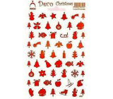 Arch Holographic dekorative Weihnachtsaufkleber verschiedene Motive rot