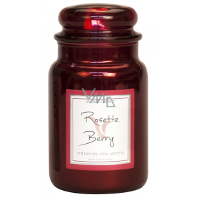 Village Candle Rose und rote Früchte - Rosette Berry Duftkerze im Glas 2 Dochte 602 g