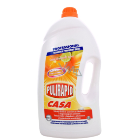 Pulirapid Casa Agrumi Universal-Flüssigreiniger für Zitrusfrüchte mit Ammoniak und Alkohol für alle waschbaren Oberflächen zu Hause 5 l