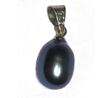 Perla černá přívěsek 1,1 cm 1 kus