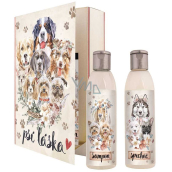 Bohemia Gifts Dog love Duschgel 200 ml + Haarshampoo 200 ml, Buchkosmetik-Set
