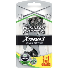 Wilkinson Sword Xtreme 3 Silver Edition Rasiermesser für Herren 4 Stück