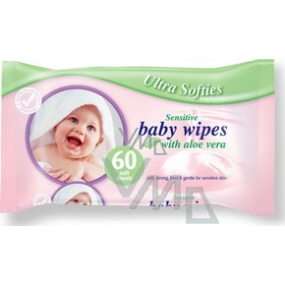 Wischt Baby Ultra Softies mit Aloe Vera Sensitive Wet Wipes 60 Stück ab