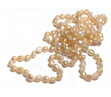 Perla meruňková nepravidelná náhrdelník 160 cm