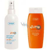 Ziaja Sun LSF 50+ UVA / UVB wasserfester Sonnenschutzspray 170 ml + Sonnenschutzaktivator mit Tyrosin 150 ml, Duopack