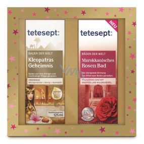 Tetesept Cleopatra's Secret Creme Bad 125 ml + Marokkanisches Rosenbad Pflegebad Konzentrat 125 ml Kosmetikset
