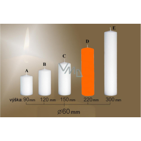 Lima Candle glatter orange Zylinder 60 x 220 mm 1 Stück