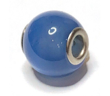 Křemen modrý přívěsek kulatý 14 mm, otvor 4,2 mm 1 kus