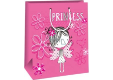 Ditipo Dárková papírová taška 26,4 x 13,6 x 32,7 cm dětská - růžová Princess