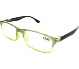 Berkeley Čtecí dioptrické brýle +3,5 plast zelené, černé proužky 1 kus MC2248