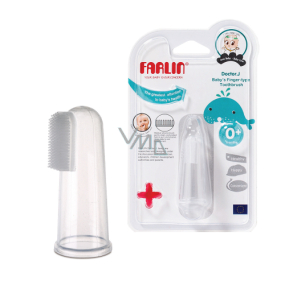 Baby Farlin Silikon Zahnbürste für Finger transparent für Kinder
