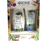 Bione Cosmetics Ziegenmolke-Körperlotion für empfindliche Haut 500 ml + Handbalsam 205 ml, Kosmetikset