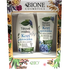 Bione Cosmetics Ziegenmolke-Körperlotion für empfindliche Haut 500 ml + Handbalsam 205 ml, Kosmetikset