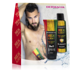 Dermacol Men Agent Don´t Worry Be Happy 3v1 sprchový gel na tělo, obličej a vlasy 250 ml + deodorant sprej pro muže 150 ml, kosmetická sada pro muže