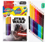 Colorino Crayons dreieckige Star Wars doppelseitige 24 Farben