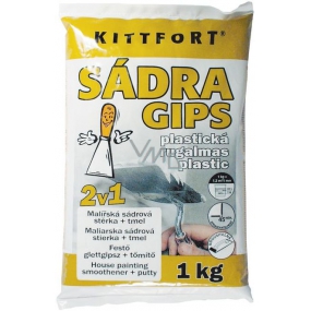 Kittfort Gips Gips 2in1 Gipsmörtel + Spachtel 1 kg