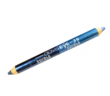 Princessa Davis Eye Double Color Lidschatten mit Bleistift 039 Blau mit Perlen - dunkelblau 6 g