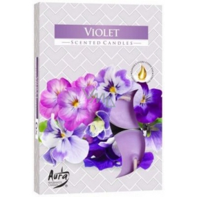 Bispol Aura Violet - Violett duftende Teelichter 6 Stück