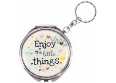 Albi Mirror - Schlüsselanhänger mit Text Genießen Sie die kleinen Dinge 6,5 cm