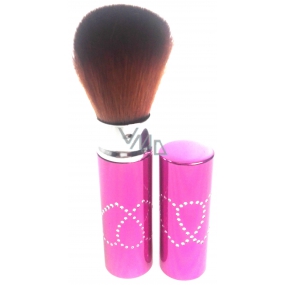 Kosmetikpuderpinsel mit Kappe rosa 11 cm 30450-06