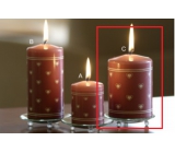 Lima Herzdruck Kerze alter rosa Zylinder 70 x 100 mm 1 Stück
