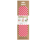 Apli Cut & Patch Papier für Servietten-Technik Rote und weiße Streifen 30 x 50 cm 3 Stück