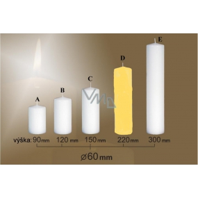 Lima Candle glatter gelber Zylinder 60 x 220 mm 1 Stück