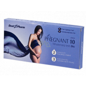 Pregnant 10 Hochpräziser Schwangerschaftstest mit zusätzlicher Empfindlichkeit 10mlU/ml zur Früherkennung von 2 Schwangerschaften