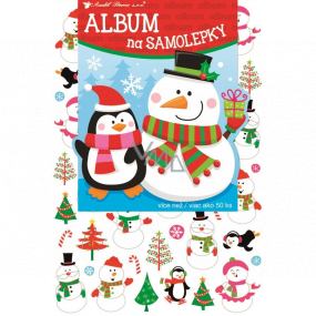 Album für Aufkleber Hologramm Weihnachten 16 x 29 cm + 50 Stück Aufkleber