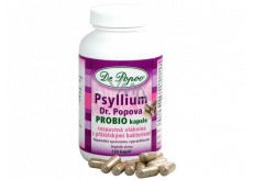 DR. Popov Psyllium Probio Kapselfaser für eine gesunde Darmflora, angereichert mit freundlichen Bakterien 120 Stück 104 g