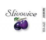 Bogenaufkleber Slivovice großes Etikett 8,5 x 5,5 cm 1 Stück
