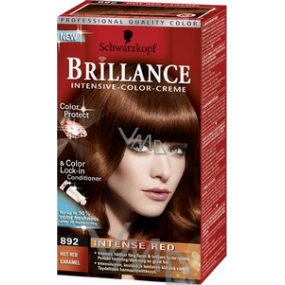 Schwarzkopf Brillance Color Creme Haarfarbe 892 heißes rotes Karamell 50 ml
