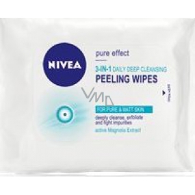 Nivea Visage Pure Effect 3 in 1 Tiefenreinigung Peeling-Tücher 20 Stück