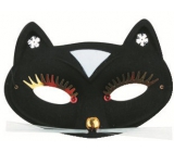 Maskenball Katze schwarz 17 cm