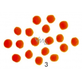 Orangefarbene Pompons 2,5 cm 18 Stück im Beutel