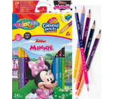 Colorino Crayons dreieckiger Disney Minnie doppelseitig 24 Farben