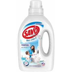 Savo White chlorfreies Waschgel für weiße Wäsche 20 Dosen 1 l