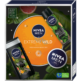NIVEA MEN  Extreme Wild sprej antiperspirant 150ml, sprchový gel 250ml, krém 30ml