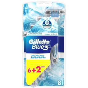 Gillette Blue 3 Cool 3-Klingen-Rasierer für Herren 8 Stück