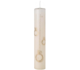 Emocio Advent weiße Kerze mit Golddruckzylinder 50 x 250 mm
